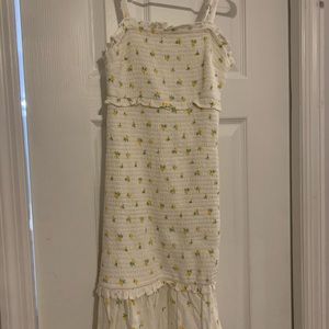 Cute lemon sundress size S | Sleeves White dress